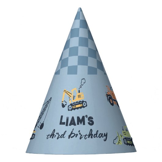モダン建築トラック誕生日ハット パーティーハット (正面)