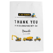 モダン建築トラック車両パーティー紙 ミディアムペーパーバッグ (正面)