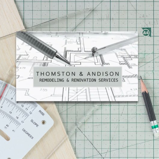 モダン建築ビルダー契約者アーキテクト 名刺