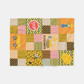 モダン建築ボーワーカーショベルキルト フリースブランケット (正面(横))