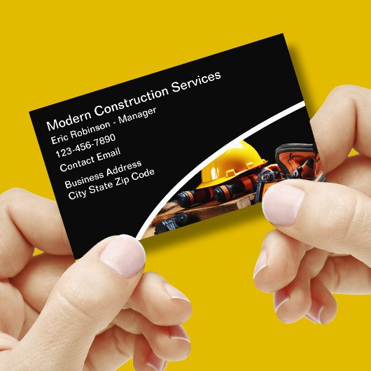 モダン建築名刺デザインテンプレート 名刺