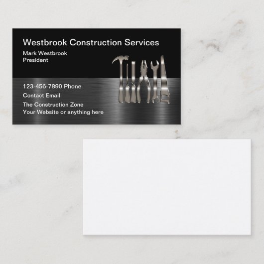 モダン建築名刺デザイン2 名刺 (正面/裏面)