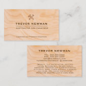 モダン建築手利大工ツール木材 名刺 (正面/裏面)