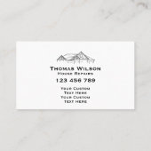 モダン建築手利大工ツール木材 名刺 (裏面)