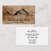 モダン建築手利大工ツール木材 名刺 (正面/裏面)