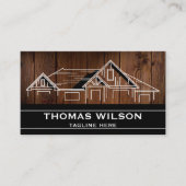 モダン建築手利大工ツール木材 名刺 (正面)