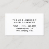 モダン建築改造工事施工業者 名刺 (裏面)