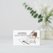 モダン建築改造工事施工業者 名刺 (スタンド正面)