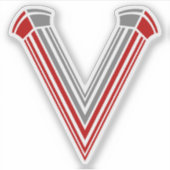 モダン建築様式のイニシャルVモノグラム シール (正面)