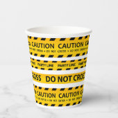 モダン建築注意誕生日ベビーシャワー 紙コップ (正面)