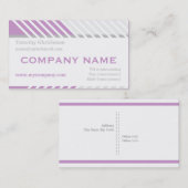 モダン建築白、紫、グレー 名刺 (正面/裏面)