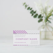 モダン建築白、紫、グレー 名刺 (スタンド正面)