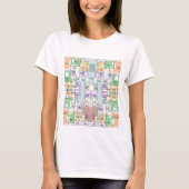 モダン建築設計図Tシャツ Tシャツ (正面)