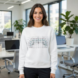 モダン建築設計図Tシャツ Tシャツ