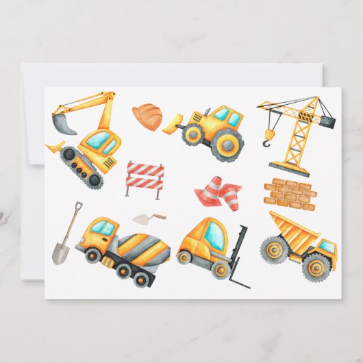 モダン建築誕生日写真 招待状 (裏面)