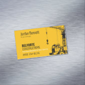 モダン建築 | イエロー&クレーンデザイン マグネット名刺 (インサイチュ)