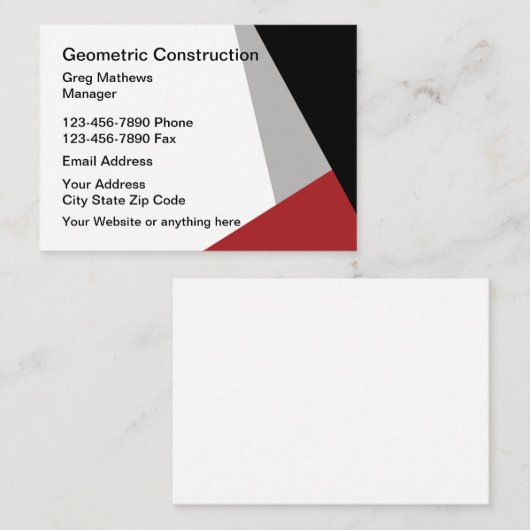 モダン建築 名刺 (正面/裏面)