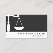モダン弁護士ジャスティススケール白黒 名刺