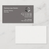 モダン弁護士ロゴ名刺デザイン 予約カード (正面/裏面)