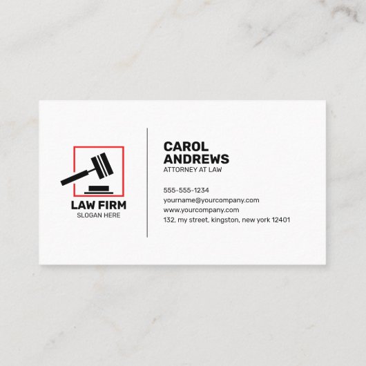 モダン弁護士学生の弁護士の提唱者 名刺 (裏面)