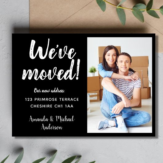 モダン引っ越しましたの新しいアドレスの変更の写真 案内状