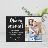 モダン引っ越しましたの新しいアドレスの変更の写真 案内状 (スタンド正面)