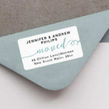 モダン引っ越しましたの新しいアドレスの書スタイリッシュ跡