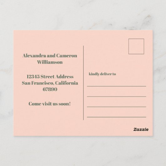 モダン引っ越しましたの新しいホームの移動発表 ポストカード (裏面)