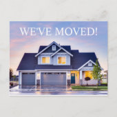 モダン引っ越しましたスクリプトの新しいアドレス変更 案内ポストカード (正面)