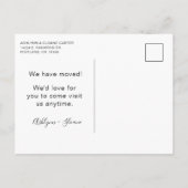 モダン引っ越しましたニューホームブラック 案内ポストカード (裏面)