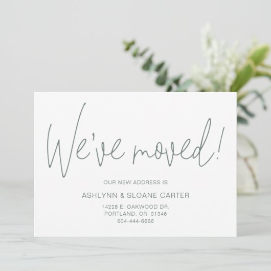 モダン引っ越しましたニューホーム 案内状 (スタンド正面)