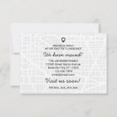 モダン引っ越しましたマップ新しいホームアドレスの移動 案内状 (裏面)