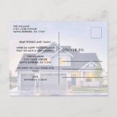 モダン引っ越しましたモダン写真の移動 案内ポストカード (裏面)