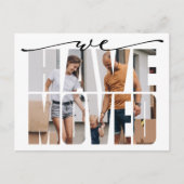 モダン引っ越しましたモダン写真の移動 案内ポストカード (正面)