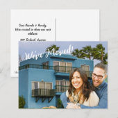 モダン引っ越しました写真の新しいアドレスのお知らせ ポストカード (正面/裏面)