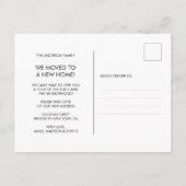 モダン引っ越しました写真ニューホーム 案内ポストカード (裏面)