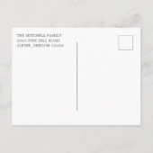 モダン引っ越しました写真植物単図 案内ポストカード (裏面)