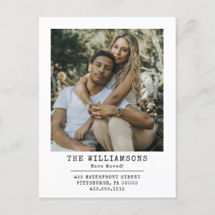 モダン引っ越しました変更の写真の移動 案内ポストカード