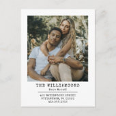 モダン引っ越しました変更の写真の移動 案内ポストカード (正面)