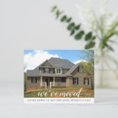 モダン引っ越しました変更の写真の移動 案内ポストカード (スタンド正面)