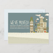 モダン引っ越しました変更 ポストカード (正面/裏面)