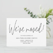 モダン引っ越しました新しいホーム発表ブラック 案内状 (スタンド正面)