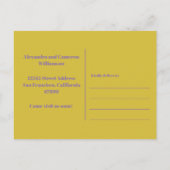 モダン引っ越しました新しいホーム移動 |紫 ポストカード (裏面)