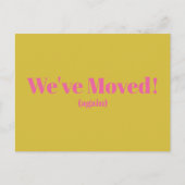 モダン引っ越しました新しいホーム移動 |黄色 ポストカード (正面)