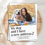 モダン引っ越しました新しい住所ペットの写真の移動 ポストカード<br><div class="desc">私の犬と私は新しいアドレスを持っている！この最高の可愛いペットの写真の犬の移動告知カードでカスタムあなたの動きを発表しなさい。あなたの犬の写真お気に入りの、名前と新しいアドレスでパーソナライズ。この犬の動く発表は、すべての愛犬家、犬のママと犬のパパに必須!!COPYRIGHT © 2020 Judy Burrows,  Black Dog Art - All Rights Reserved.引っ越しましたモダン新住所ペット写真移動はがき</div>