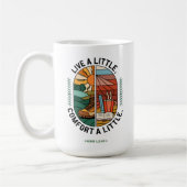 モダン引用文カラフル感動的ハイキング コーヒーマグカップ (左)