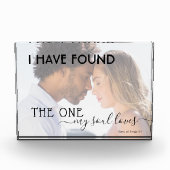 モダン引用文婚約したの写真が私の魂の愛を発見 フォトブロック (正面)