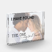 モダン引用文婚約したの写真が私の魂の愛を発見 フォトブロック (左)