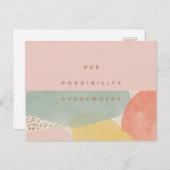 モダン引用文抽象芸術図形 ポストカード (正面/裏面)