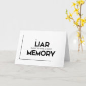 モダン引用文:うそつき、良い思い出 カード (黄色い花)